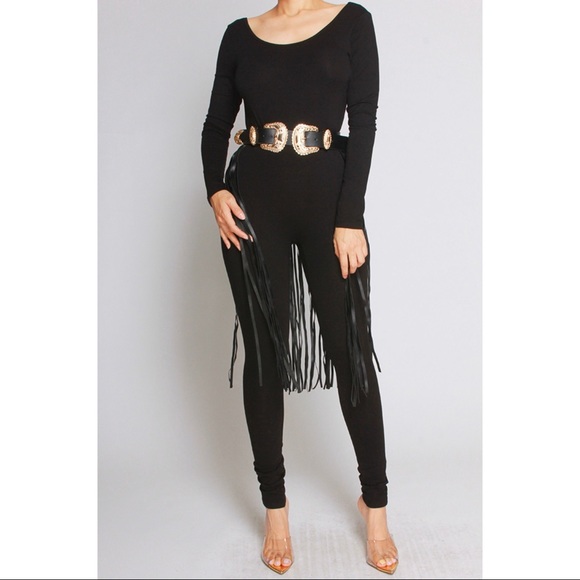 So Fancy Boutique Accessories - 🌹NEW - (LAST ONE) SHANTI Belt in Black W/Gold Buckle